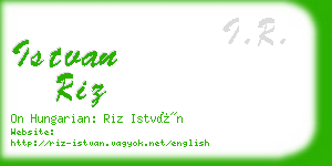 istvan riz business card